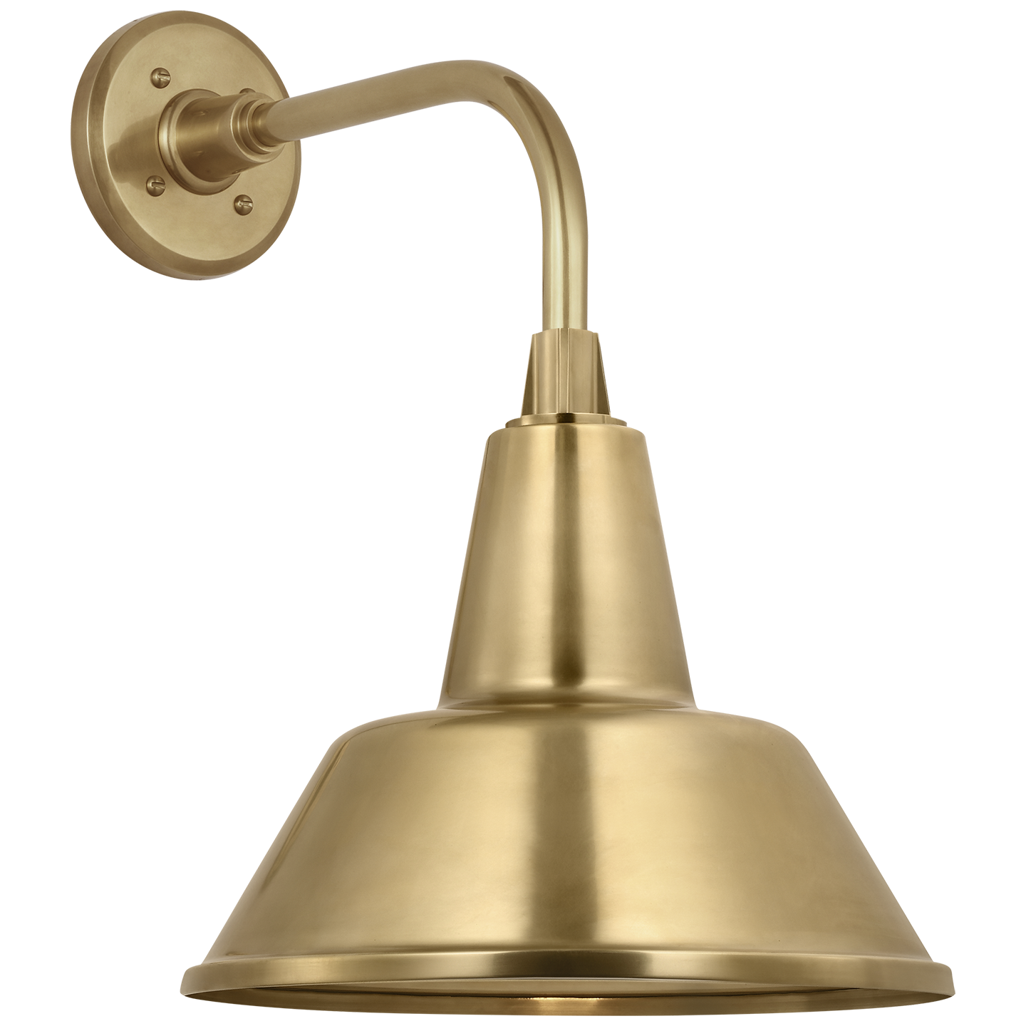 Academy 11" Rex Barn Light | Hand-Rubbed Antique Brass | 12.5 | 12.5" Hand-Rubbed Antique Brass Bowers Shade