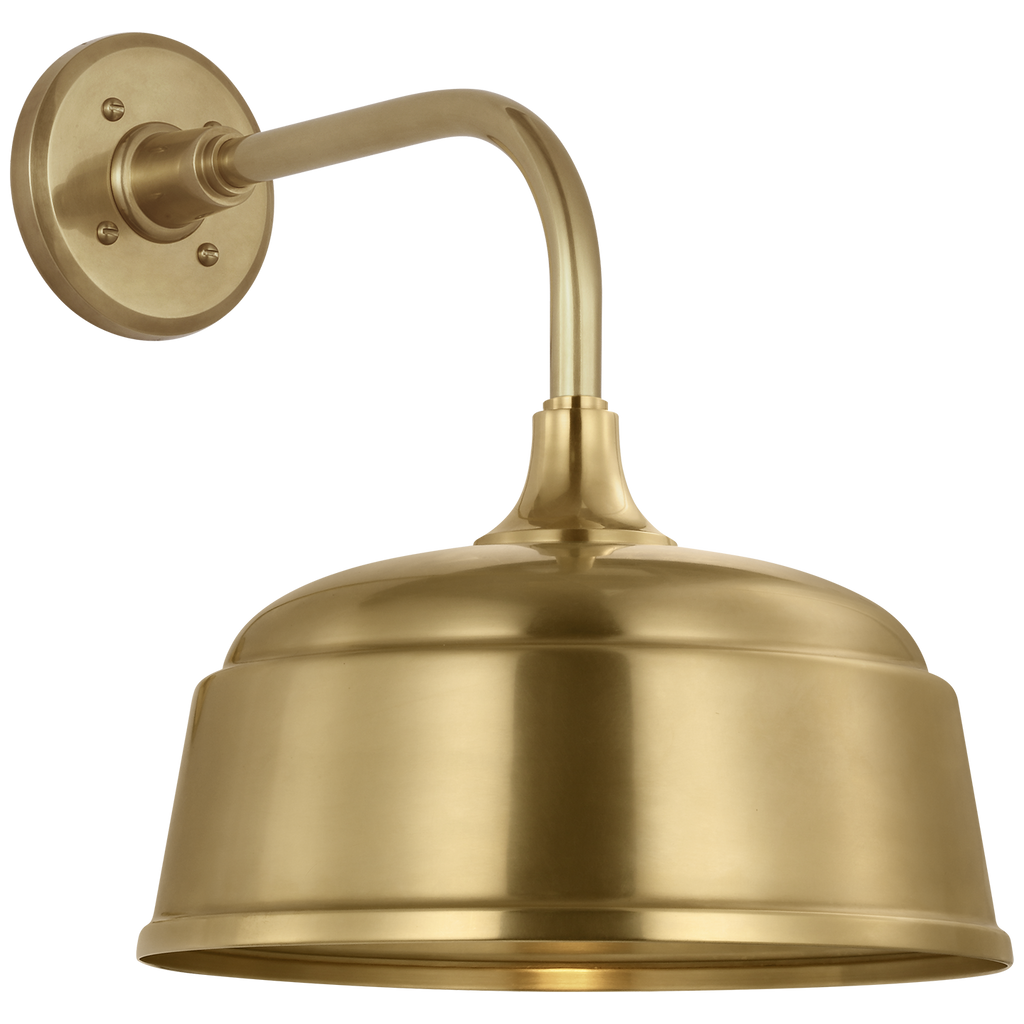 Academy 11" Rex Barn Light | Hand-Rubbed Antique Brass | 12.5 | 12.5" Hand-Rubbed Antique Brass Rockhouse Shade