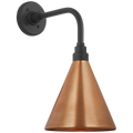 Academy 11" Rex Barn Light | Matte Black | 9 | 9" Soft Copper Conical Savannah Shade