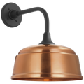 Academy 11" Rex Barn Light | Matte Black | 12.5 | 12.5" Soft Copper Rockhouse Shade