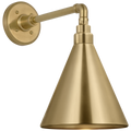 Academy 11" Mack Barn Light | Hand-Rubbed Antique Brass | 9 | 9" Hand-Rubbed Antique Brass Conical Savannah Shade