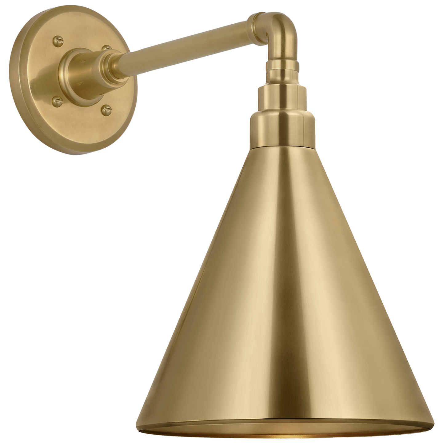Academy 11" Mack Barn Light | Hand-Rubbed Antique Brass | 9 | 9" Hand-Rubbed Antique Brass Conical Savannah Shade