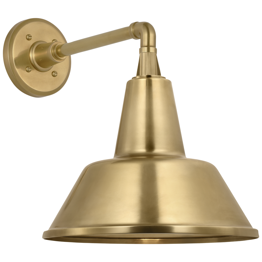 Academy 11" Mack Barn Light | Hand-Rubbed Antique Brass | 12.5 | 12.5" Hand-Rubbed Antique Brass Bowers Shade