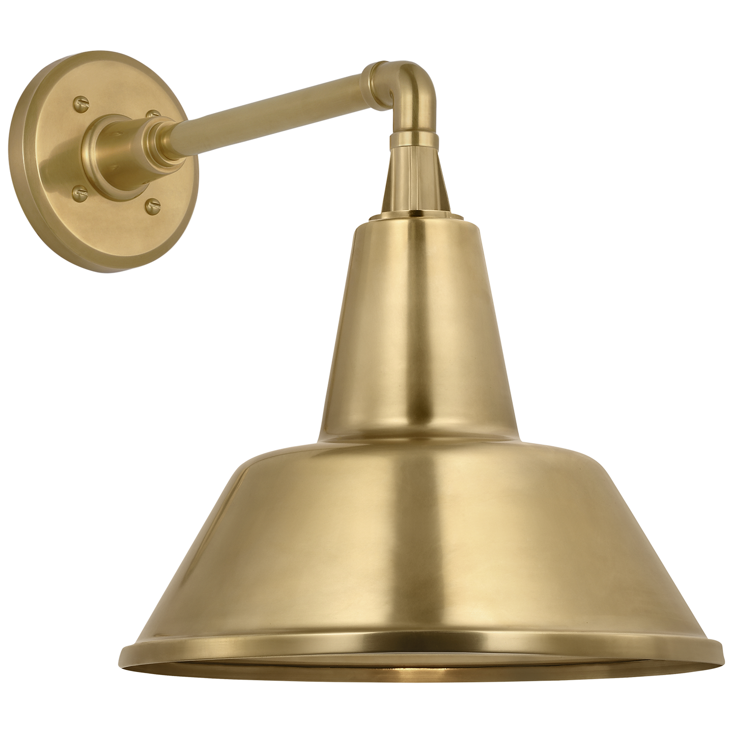 Academy 11" Mack Barn Light | Hand-Rubbed Antique Brass | 12.5 | 12.5" Hand-Rubbed Antique Brass Bowers Shade