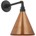 Academy 11" Mack Barn Light | Matte Black | 9 | 9" Soft Copper Conical Savannah Shade
