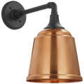 Academy 11" Mack Barn Light | Matte Black | 8 | 8" Soft Copper Rockhouse Shade