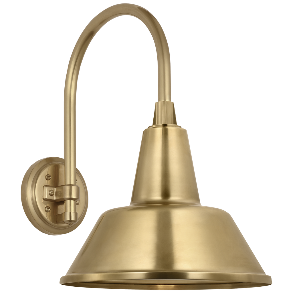 Academy 11" Arched Mack Barn Light | Hand-Rubbed Antique Brass | 12.5 | 12.5" Hand-Rubbed Antique Brass Bowers Shade