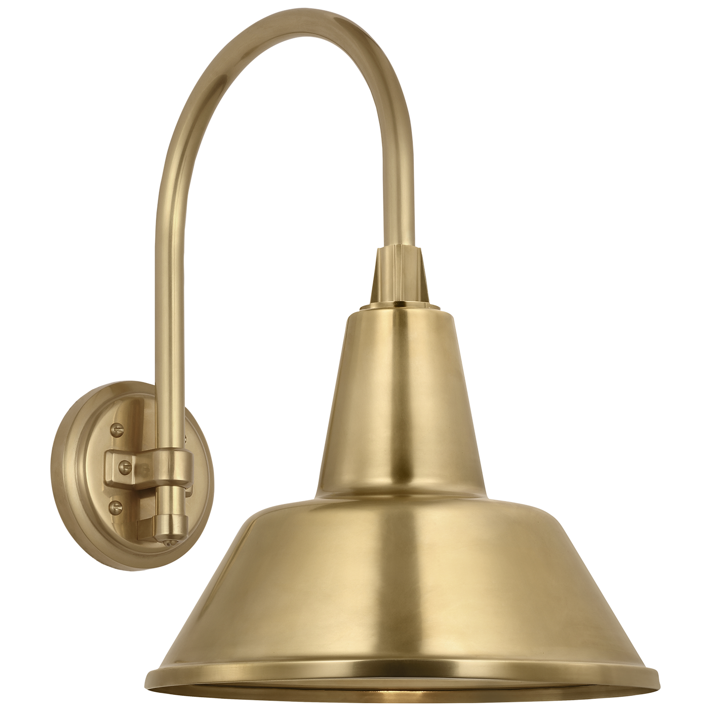 Academy 11" Arched Mack Barn Light | Hand-Rubbed Antique Brass | 12.5 | 12.5" Hand-Rubbed Antique Brass Bowers Shade