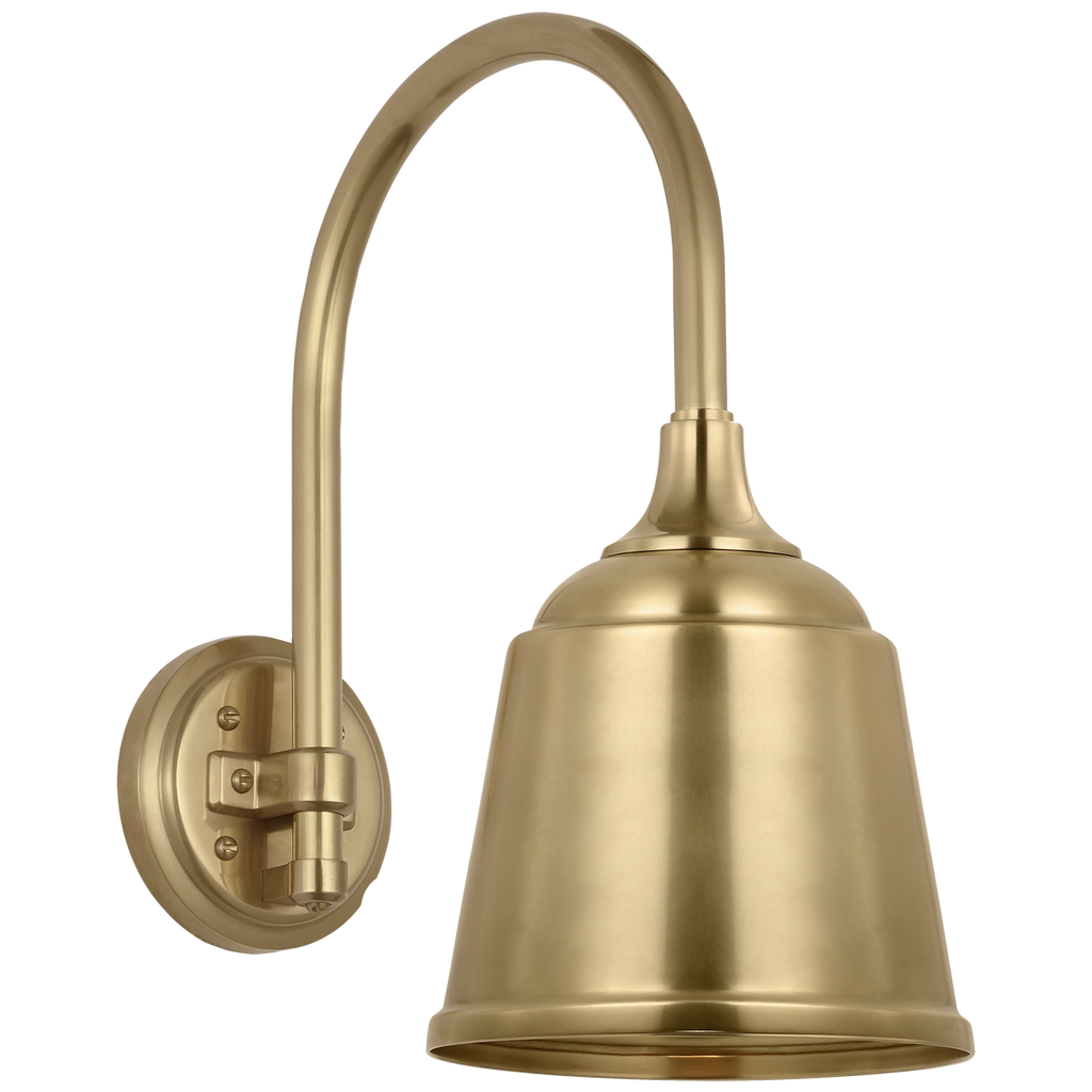 Academy 11" Arched Mack Barn Light | Hand-Rubbed Antique Brass | 8 | 8" Hand-Rubbed Antique Brass Rockhouse Shade