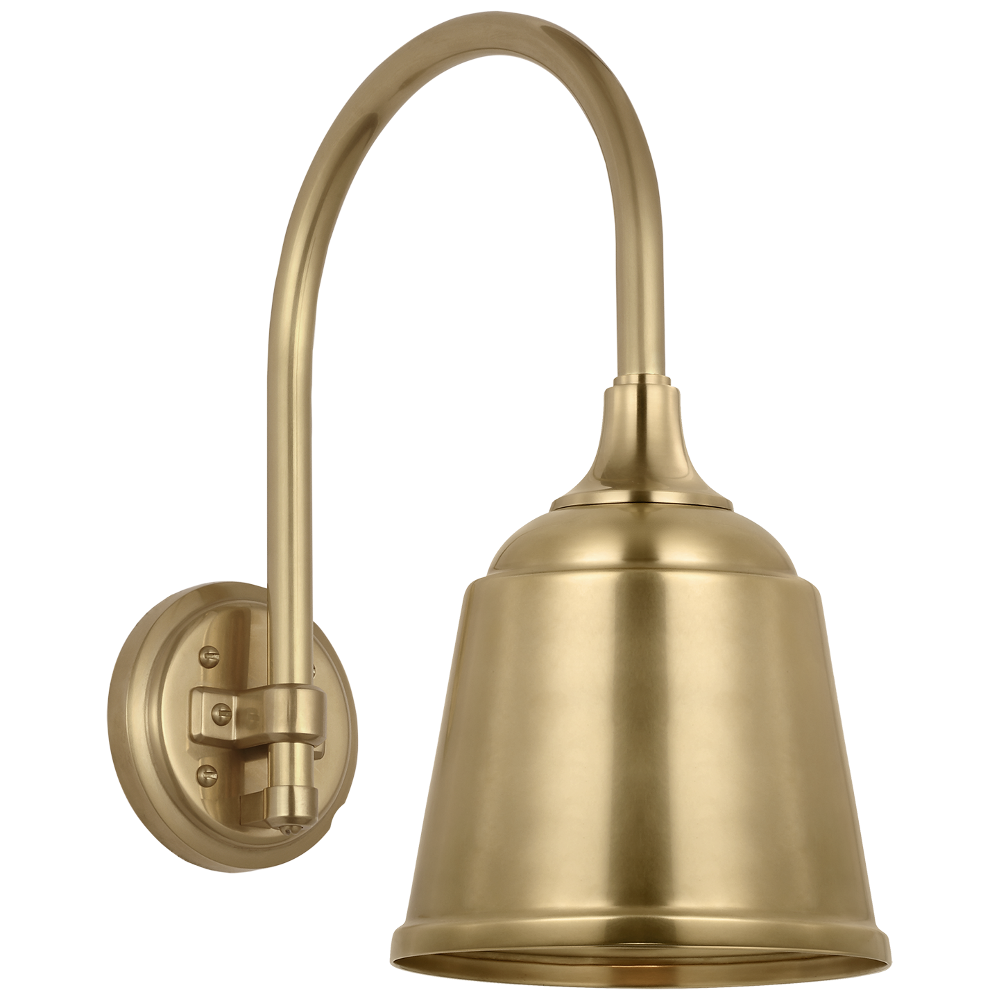 Academy 11" Arched Mack Barn Light | Hand-Rubbed Antique Brass | 8 | 8" Hand-Rubbed Antique Brass Rockhouse Shade