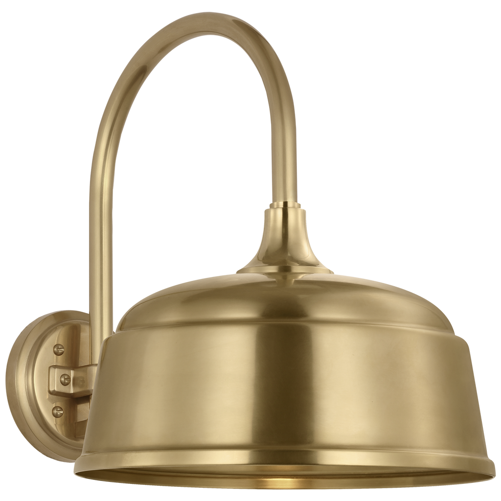 Academy 11" Arched Mack Barn Light | Hand-Rubbed Antique Brass | 12.5 | 12.5" Hand-Rubbed Antique Brass Rockhouse Shade