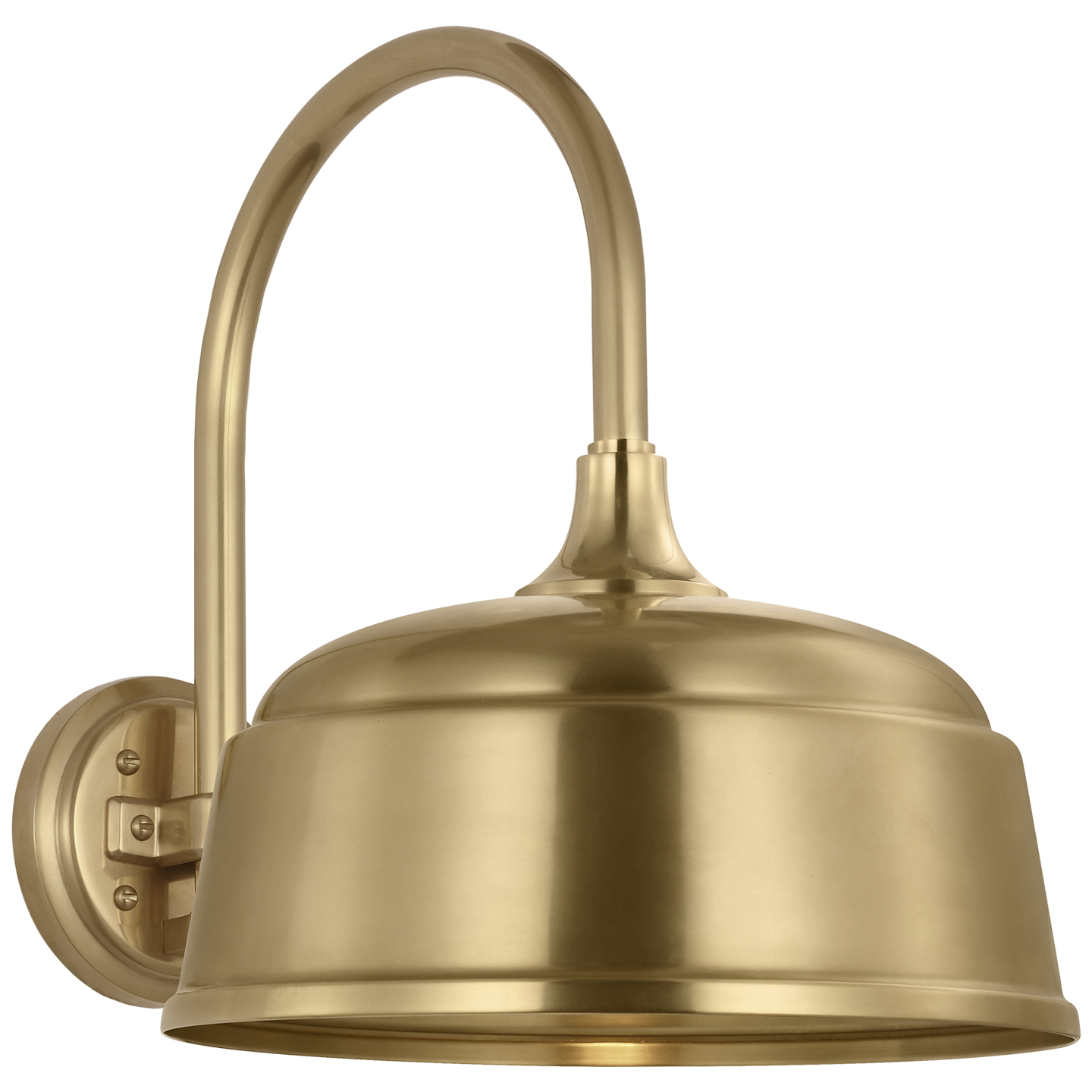 Academy 11" Arched Mack Barn Light | Hand-Rubbed Antique Brass | 12.5 | 12.5" Hand-Rubbed Antique Brass Rockhouse Shade