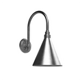 Academy 11" Arched Mack Barn Light | Matte Black | 9 | 9" White Conical Savannah Shade