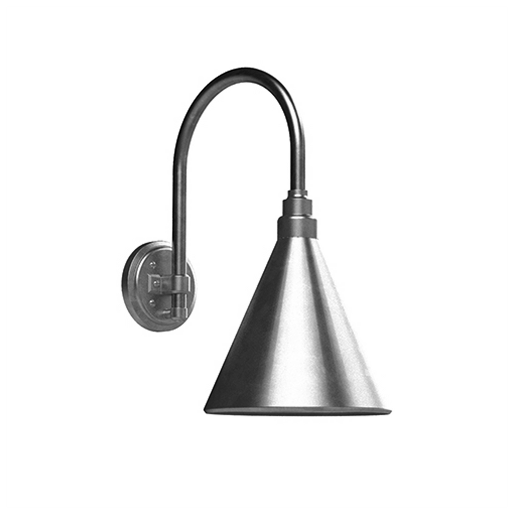 Academy 11" Arched Mack Barn Light | Matte Black | 12.5 | 12.5" White Tilted Bowers Shade