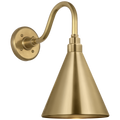 Academy 11" Flynn Barn Light | Hand-Rubbed Antique Brass | 9 | 9" Hand-Rubbed Antique Brass Conical Savannah Shade