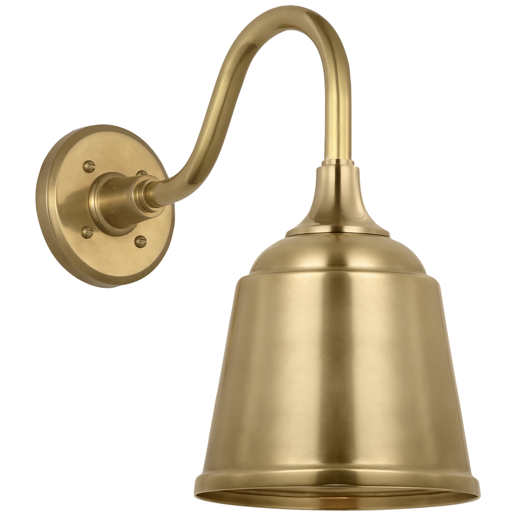 Academy 11" Flynn Barn Light | Hand-Rubbed Antique Brass | 8 | 8" Hand-Rubbed Antique Brass Rockhouse Shade