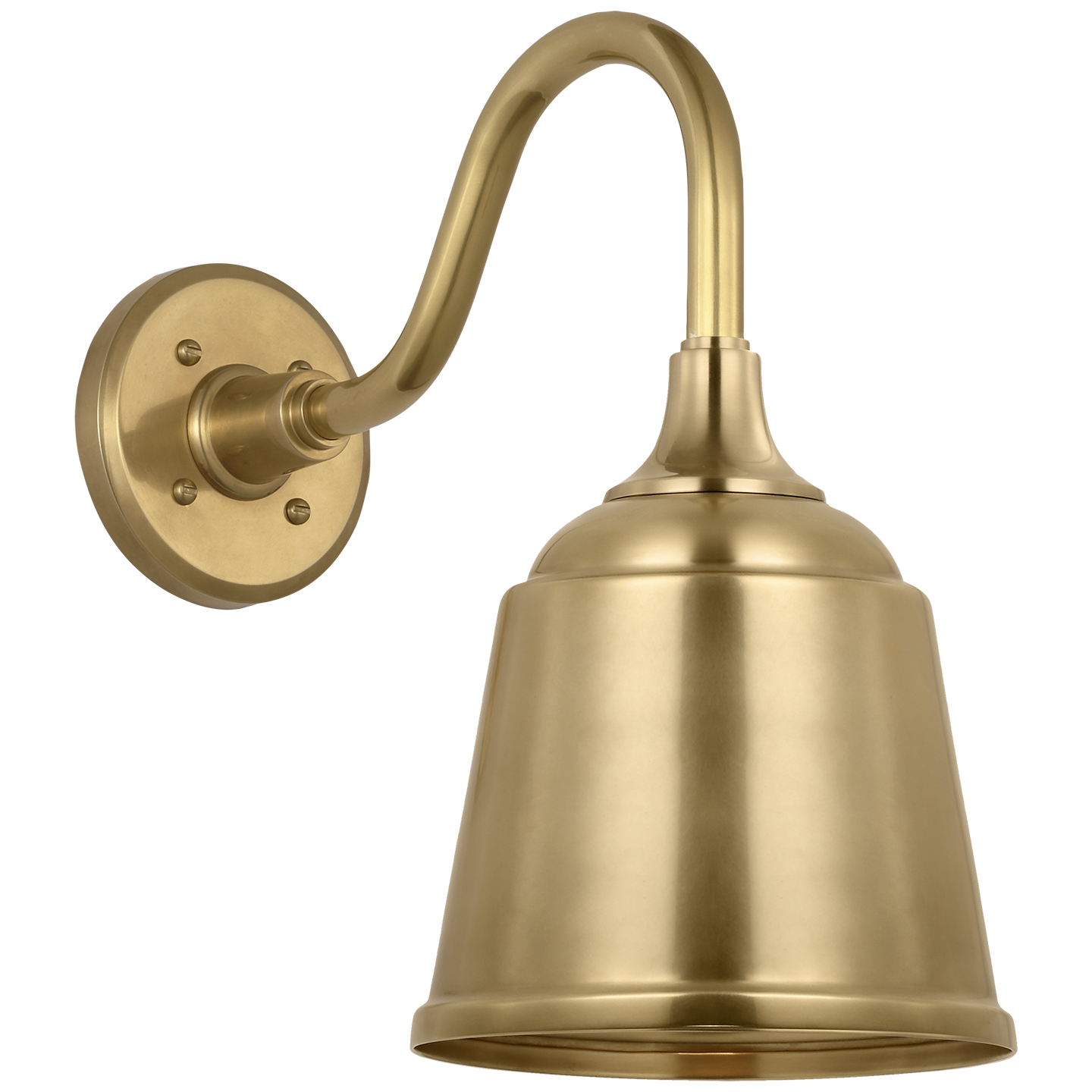 Academy 11" Flynn Barn Light | Hand-Rubbed Antique Brass | 8 | 8" Hand-Rubbed Antique Brass Rockhouse Shade