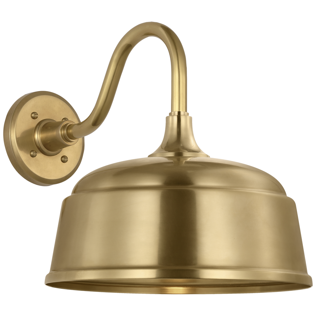Academy 11" Flynn Barn Light | Hand-Rubbed Antique Brass | 12.5 | 12.5" Hand-Rubbed Antique Brass Rockhouse Shade