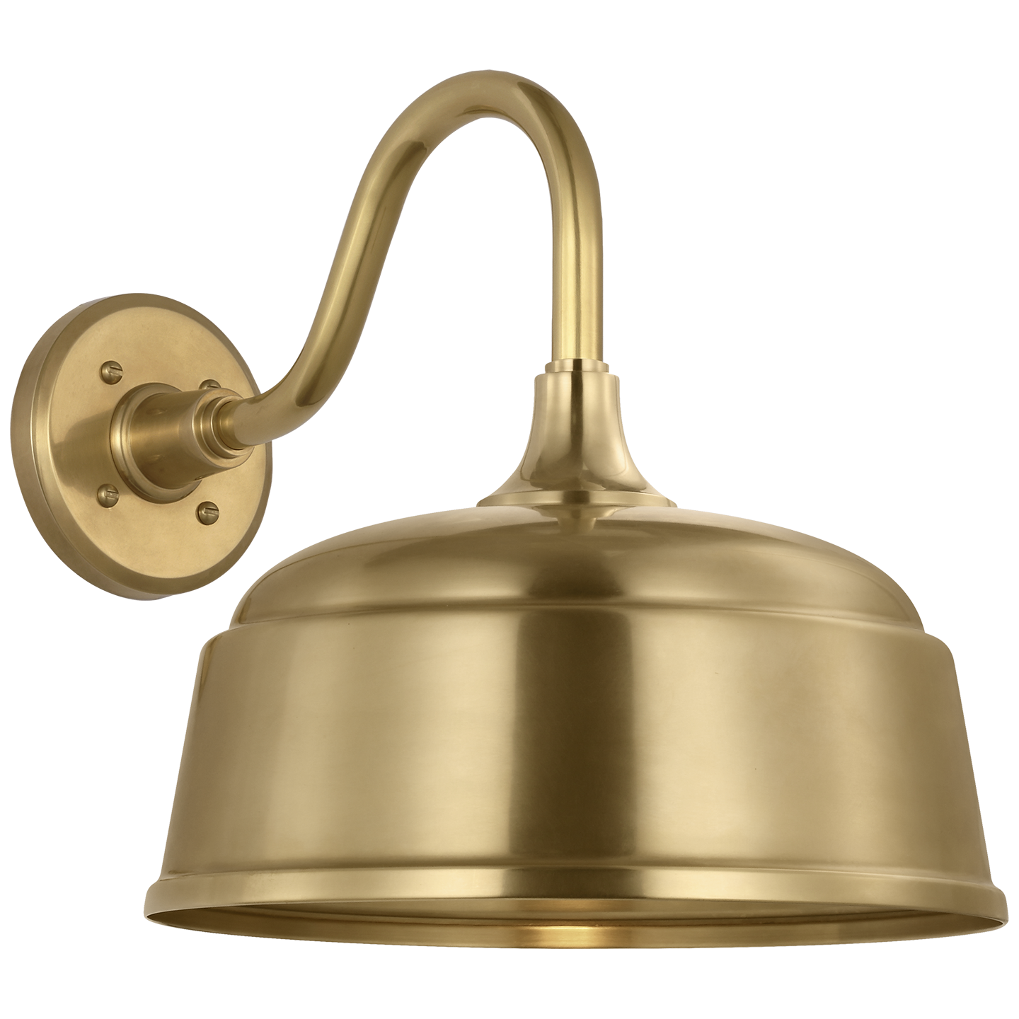 Academy 11" Flynn Barn Light | Hand-Rubbed Antique Brass | 12.5 | 12.5" Hand-Rubbed Antique Brass Rockhouse Shade