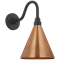 Academy 11" Flynn Barn Light | Matte Black | 9 | 9" Soft Copper Conical Savannah Shade