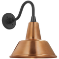 Academy 11" Flynn Barn Light | Matte Black | 12.5 | 12.5" Soft Copper Bowers Shade