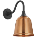 Academy 11" Flynn Barn Light | Matte Black | 8 | 8" Soft Copper Rockhouse Shade