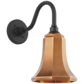 Academy 11" Flynn Barn Light | Matte Black | 7.5 | 7.5" Soft Copper Savannah Shade