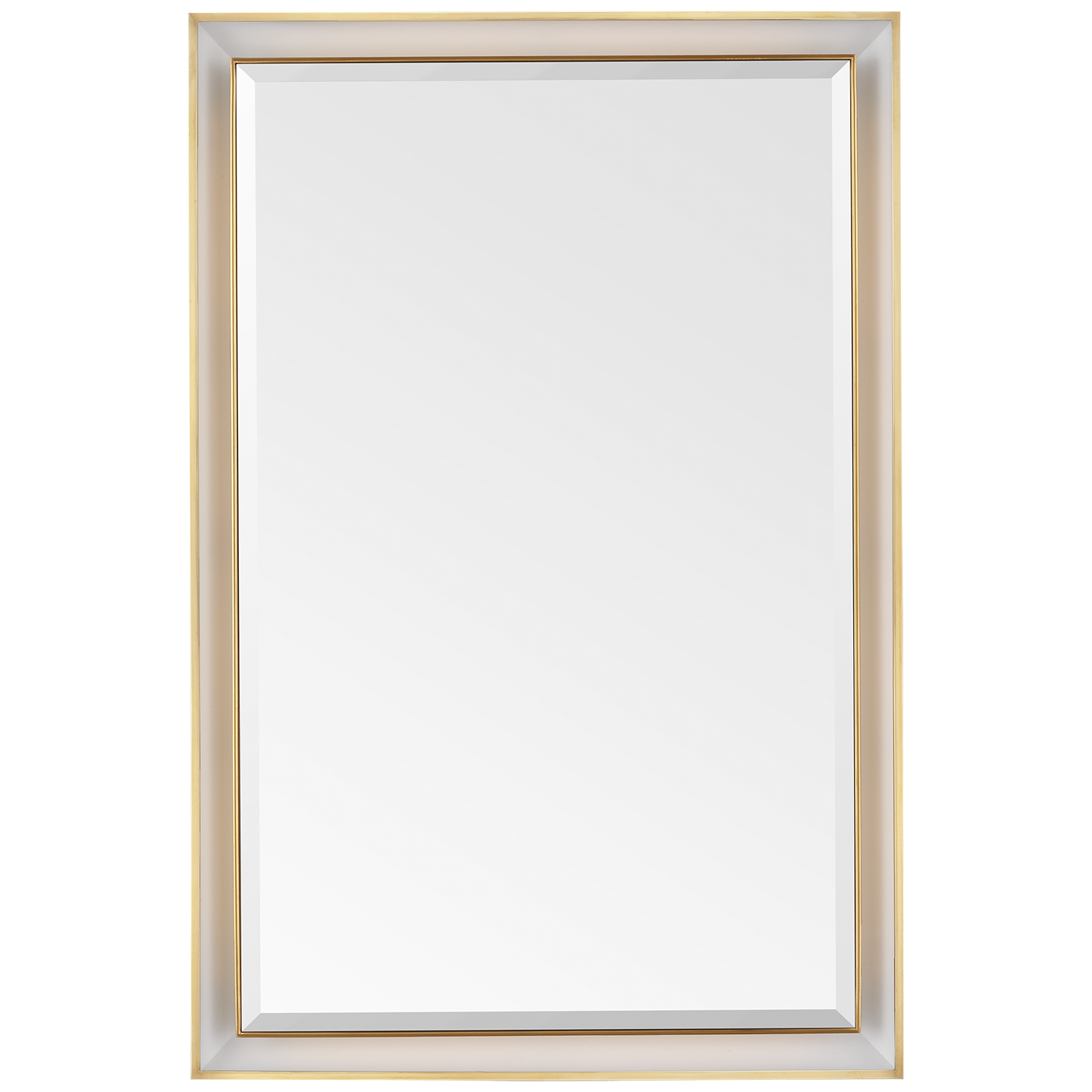 Tricia 24" Illuminated Rectangular Mirror | Hand-Rubbed Antique Brass