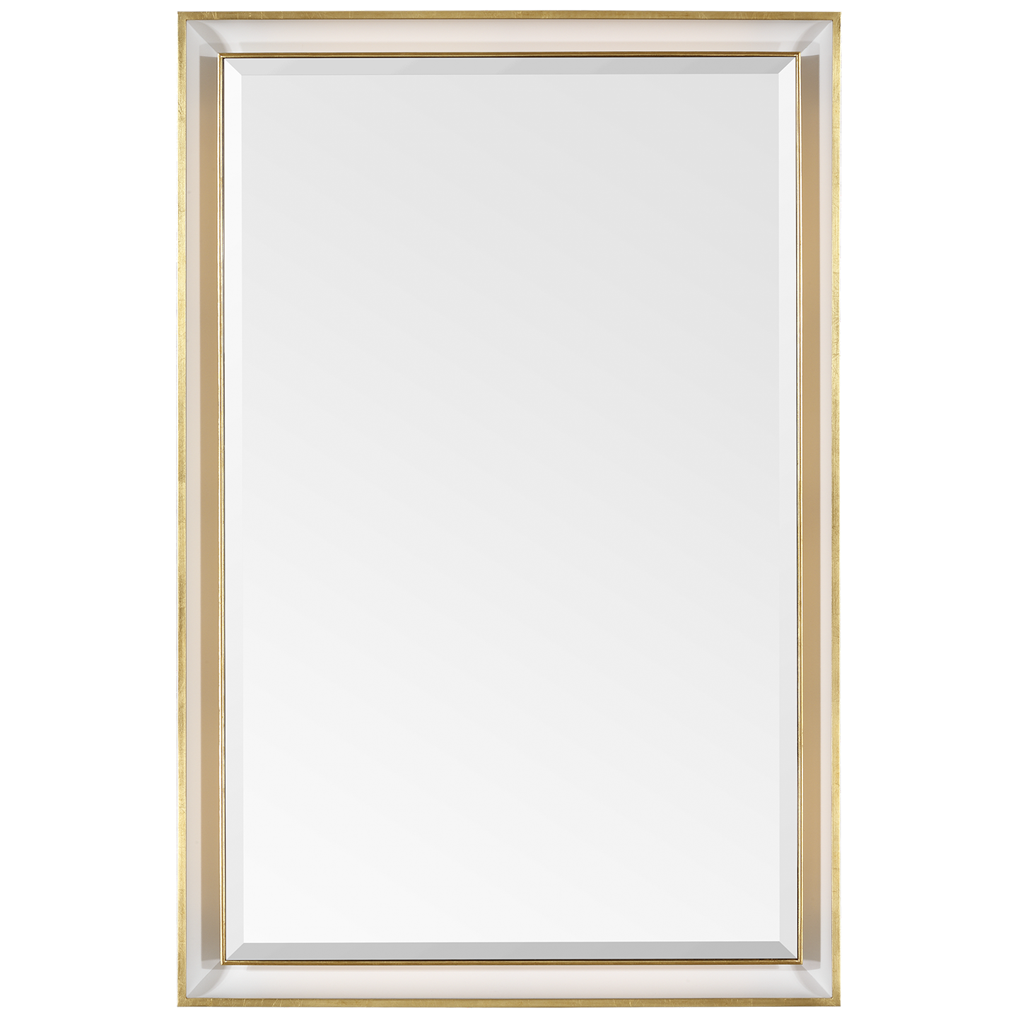 Tricia 24" Illuminated Rectangular Mirror | Modern Iron and Gild