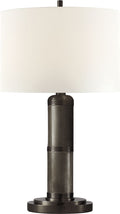 Longacre Small Table Lamp | Bronze | Linen Shade