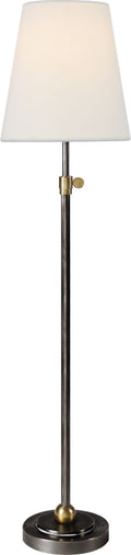 Bryant Table Lamp | Bronze and Hand-Rubbed Antique Brass | Linen Shade