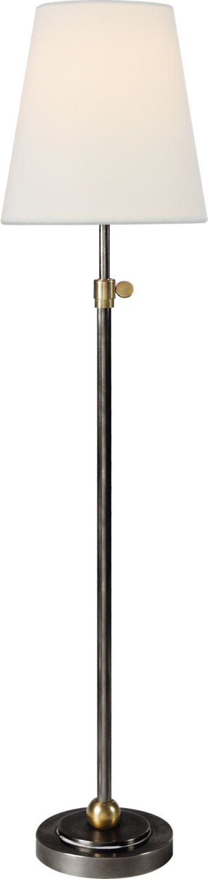Bryant Table Lamp | Bronze and Hand-Rubbed Antique Brass | Linen Shade