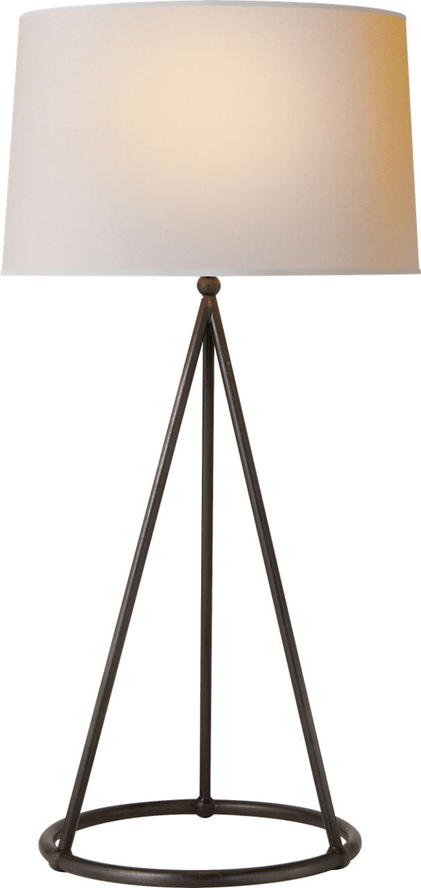 Nina Tapered Table Lamp | Aged Iron | Natural Paper Shade