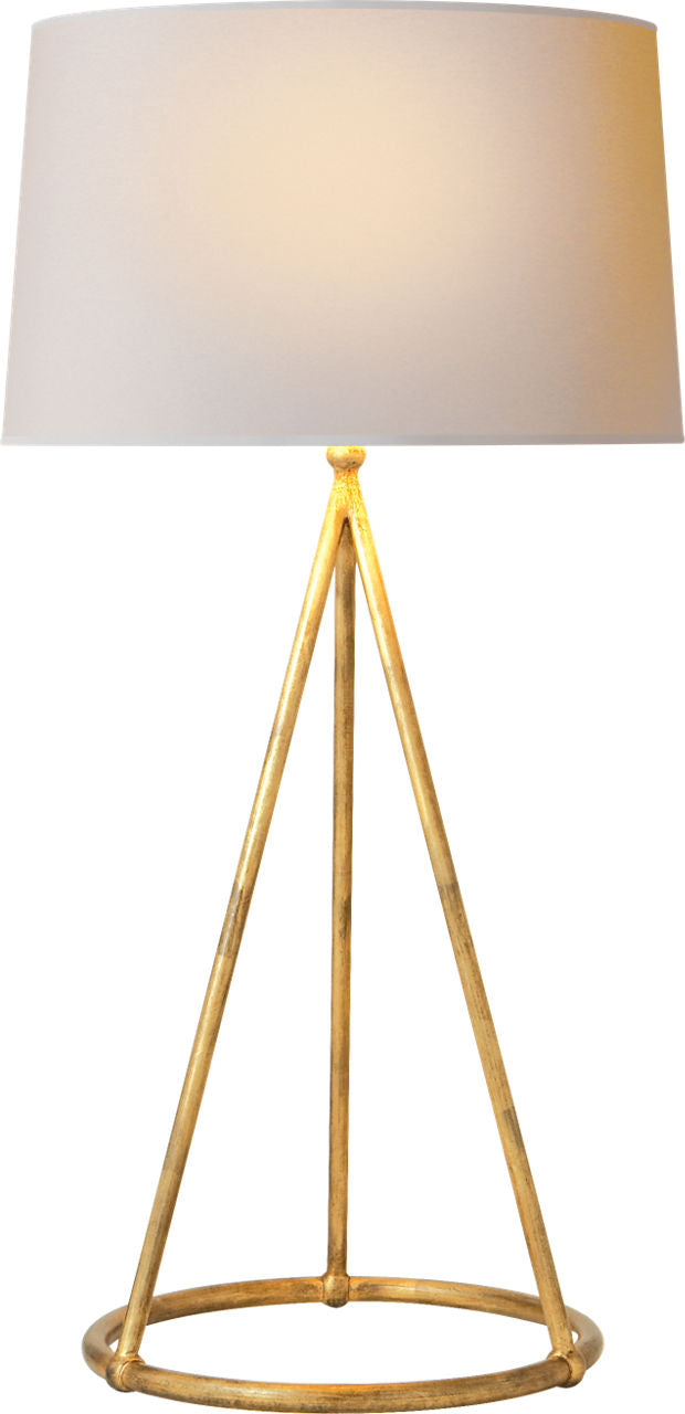 Nina Tapered Table Lamp | Gilded Iron | Natural Paper Shade