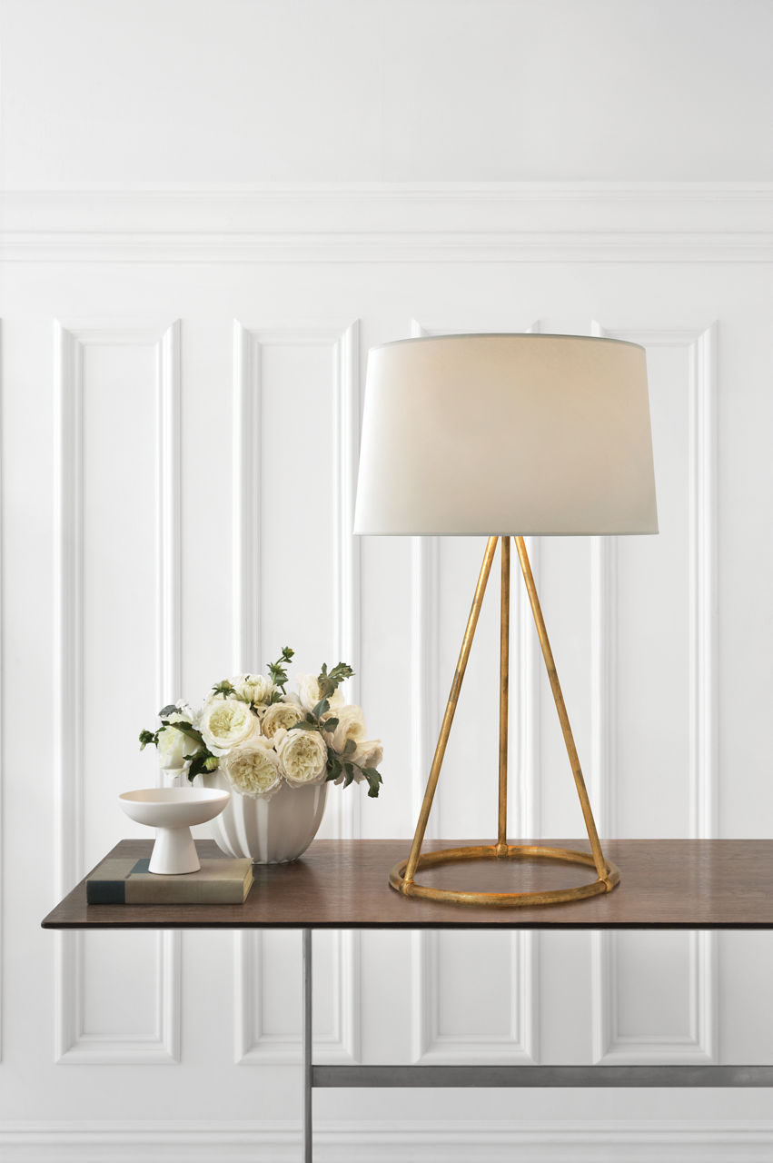 Nina Tapered Table Lamp | Gilded Iron | Natural Paper Shade