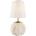 Terri 12" Cordless Accent Lamp | Alabaster | Linen Shade