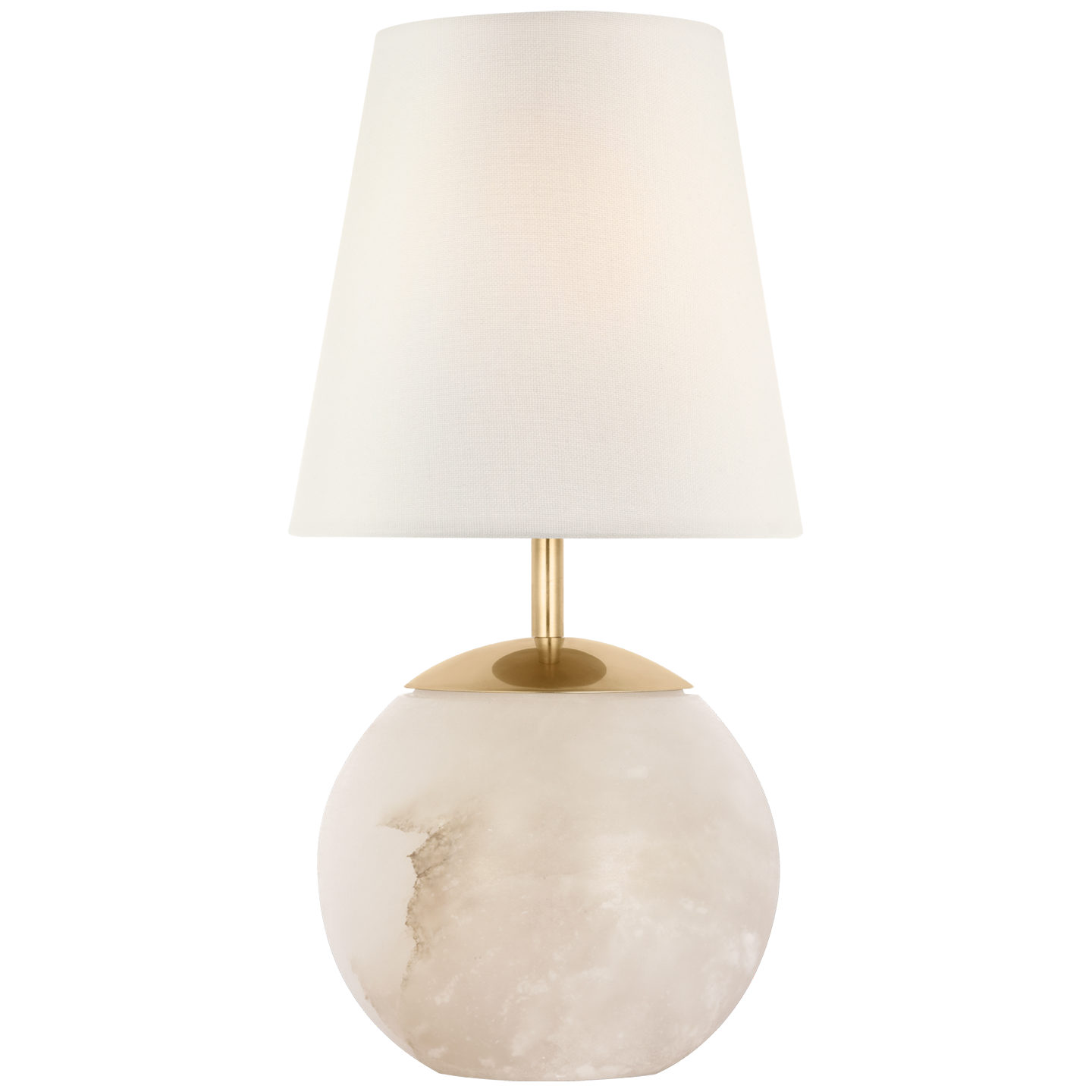 Terri 12" Cordless Accent Lamp | Alabaster | Linen Shade