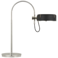 Oso 25" Arc Table Lamp | Polished Nickel | Matte Black Shade