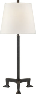 Parish Buffet Lamp | Aged Iron | Linen Shade