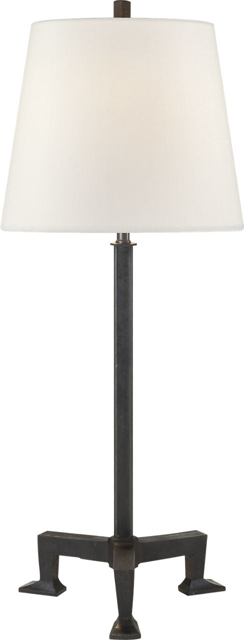 Parish Buffet Lamp | Aged Iron | Linen Shade
