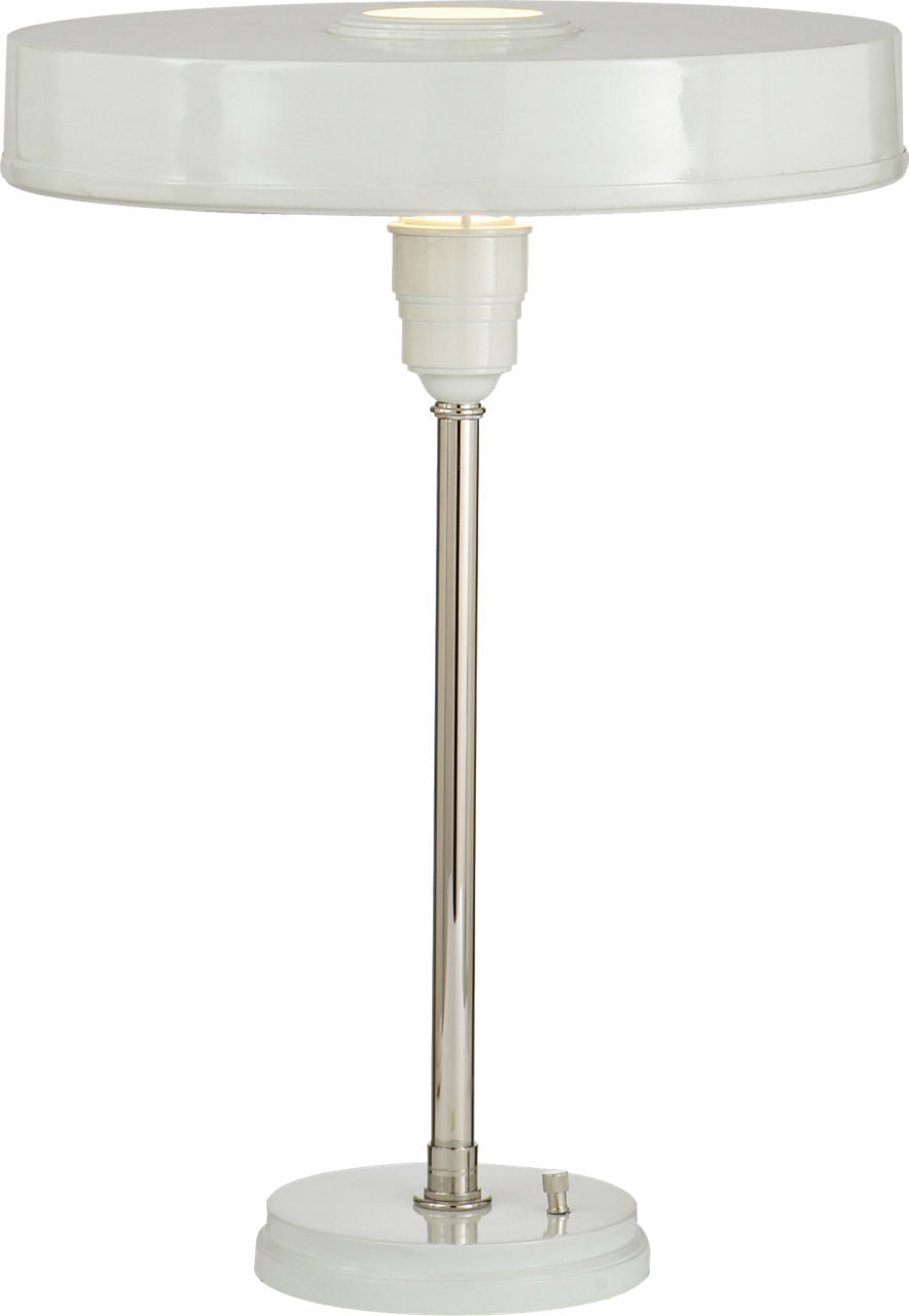 Carlo Table Lamp | Polished Nickel and Antique White