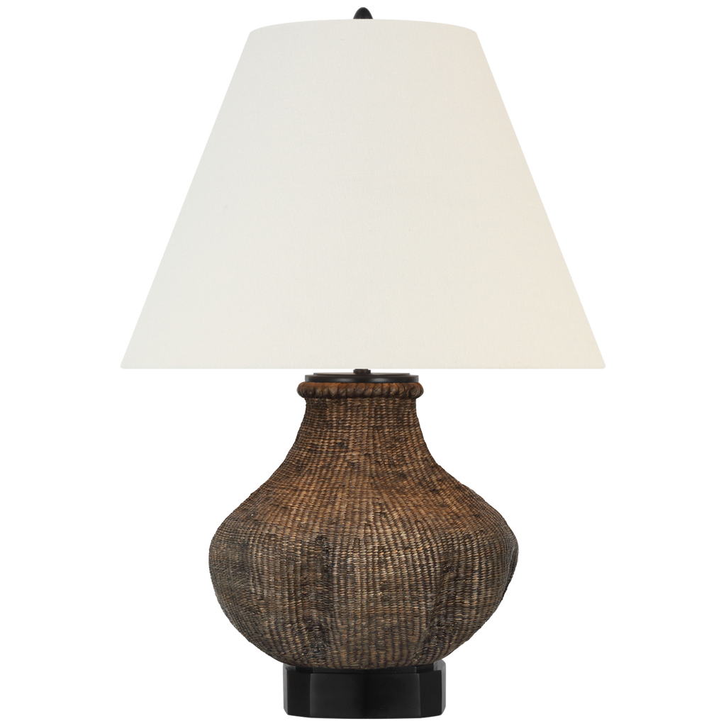Tahiti 25" Table Lamp | Smoke | Linen Shade