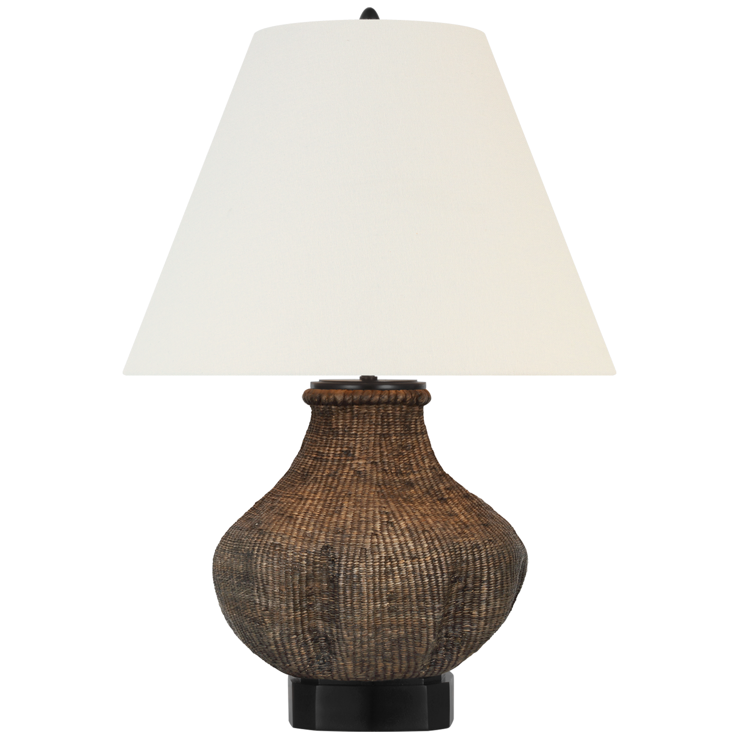 Tahiti 25" Table Lamp | Smoke | Linen Shade