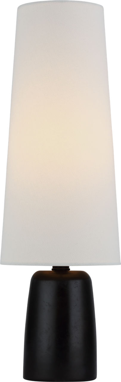 Jinny Medium Table Lamp | Aged Iron | Linen Shade