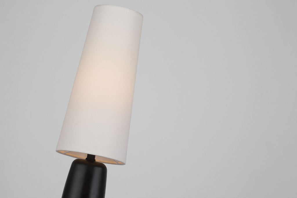 Jinny Medium Table Lamp | Aged Iron | Linen Shade