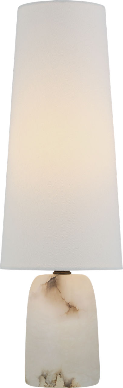 Jinny Medium Table Lamp | Alabaster | Linen Shade