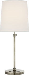 Bryant Large Table Lamp | Antique Nickel | Linen Shade
