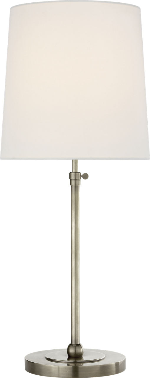 Bryant Large Table Lamp | Antique Nickel | Linen Shade