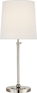 Bryant Large Table Lamp | Polished Nickel | Linen Shade