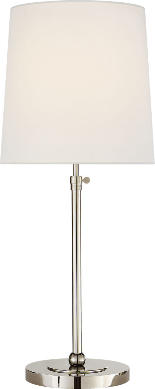 Bryant Large Table Lamp | Polished Nickel | Linen Shade